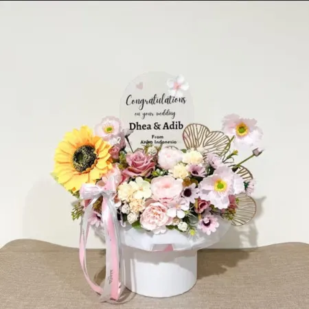 Bloom Box Akrilik Ucapan Wedding Kabupaten Jember
